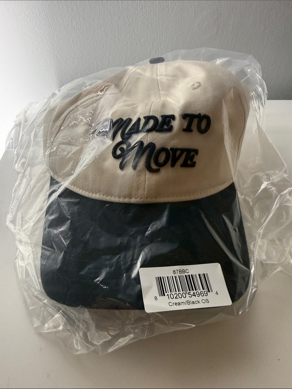 Bandolier Cream and Black "Made to Move" Baseball Cap